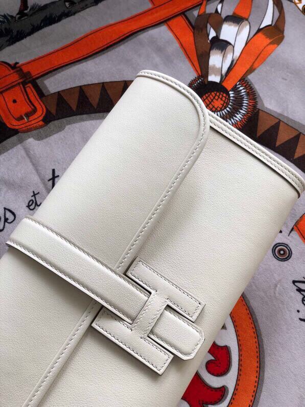 에르메스 지제 엘란29 나타 화이트 스위프트 송아지가죽 내부 양가죽